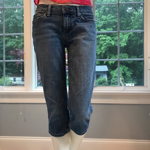 Joe’s Jeans Low Rise Cropped Jeans Blue Denim Size 27 - Picture 4 of 7